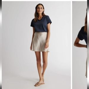 Quince washable Silk mini Skirt